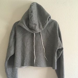 Cropped hooded sweater!